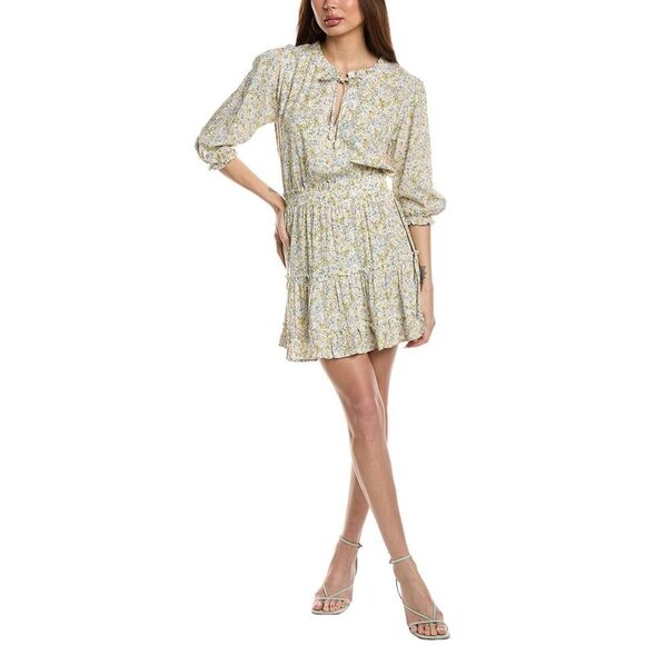 Walker & Wade Womens  Ibiza Mini Dress, Yellow - Picture 1 of 3